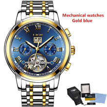 Load image into Gallery viewer, Mens Watches Top Brand LIGE Fashion Luxury Business Automatic Mechanical Men Military Steel Waterproof Clock Relogio Masculino