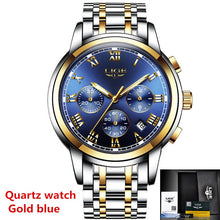 Load image into Gallery viewer, Mens Watches Top Brand LIGE Fashion Luxury Business Automatic Mechanical Men Military Steel Waterproof Clock Relogio Masculino