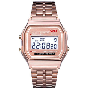 Led Electronic Watch Wr F91W Steel Belt A159 Harajuku Style Fashion Watch Multi-Function Led Table Watch