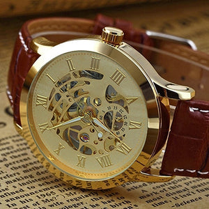 2017 Skeleton Mechanical Watch Luxury Men Black No Waterproof Fashion Casual  Brand Sports Watches Relogios Masculinos