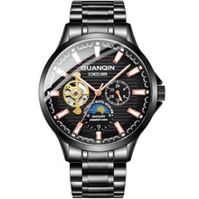 Load image into Gallery viewer, GUANQIN 2019 automatic watch clock men waterproof stainless steel mechanical top brand luxury skeleton watch relogio masculino