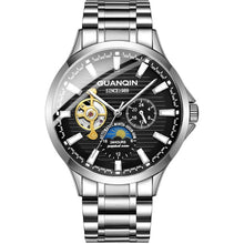 Load image into Gallery viewer, GUANQIN 2019 automatic watch clock men waterproof stainless steel mechanical top brand luxury skeleton watch relogio masculino