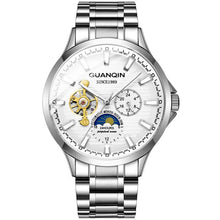 Load image into Gallery viewer, GUANQIN 2019 automatic watch clock men waterproof stainless steel mechanical top brand luxury skeleton watch relogio masculino