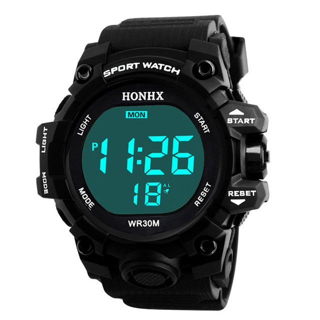 Men Sports Watches 50M Waterproof Back Light LED Digital Watch Chronograph Shock Double Time  Wristwatches For Gift #4M23#F