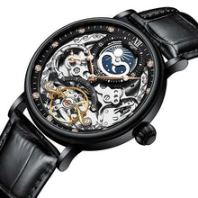 Load image into Gallery viewer, KINYUED Skeleton Watches Mechanical Automatic Watch Men Tourbillon Sport Clock Casual Business Moon Wrist Watch Relojes Hombre