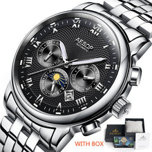 Load image into Gallery viewer, AESOP Men&#39;s Fashion Watches Automatic Mechanical Watch Blue Wrist Wristwatch Stainless Steel Male Clock Men Relogio Masculino