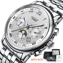 Load image into Gallery viewer, AESOP Men&#39;s Fashion Watches Automatic Mechanical Watch Blue Wrist Wristwatch Stainless Steel Male Clock Men Relogio Masculino