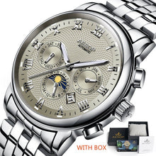 Load image into Gallery viewer, AESOP Men&#39;s Fashion Watches Automatic Mechanical Watch Blue Wrist Wristwatch Stainless Steel Male Clock Men Relogio Masculino